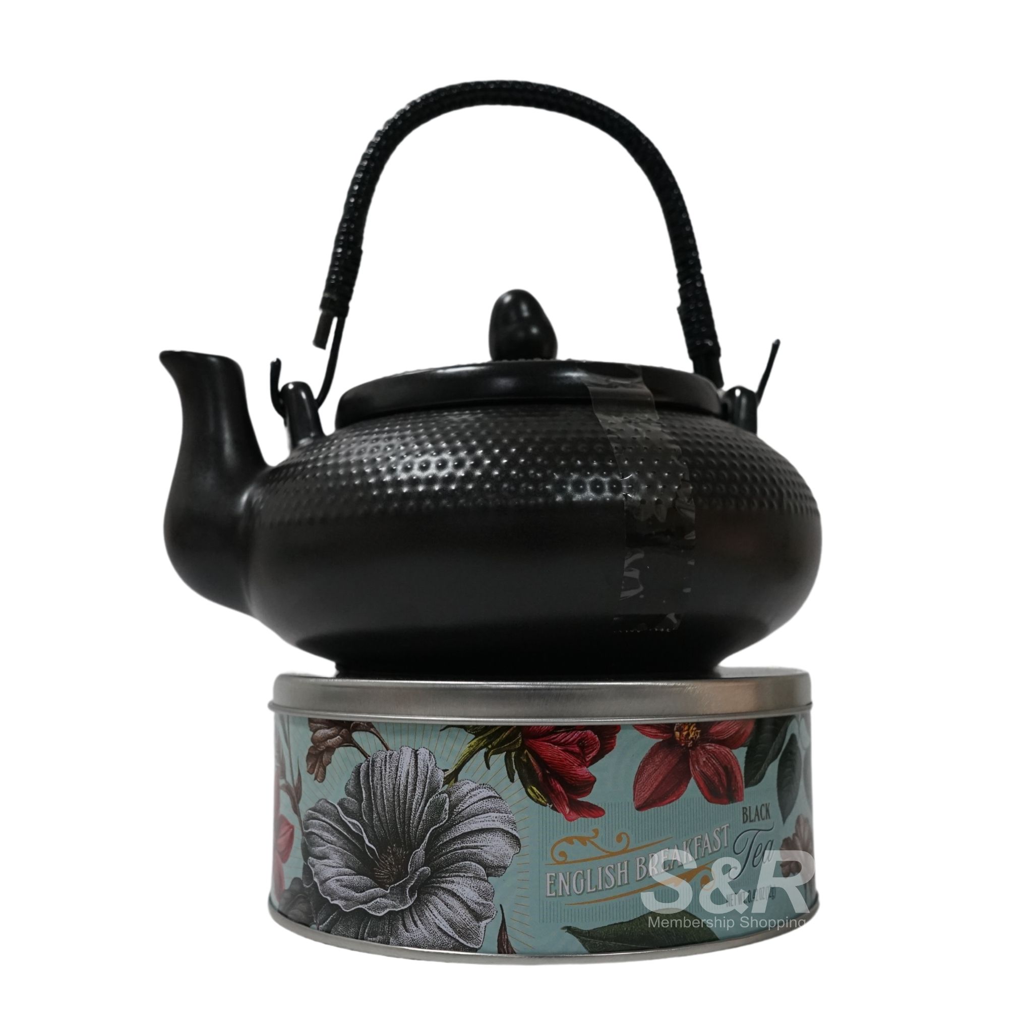 Teapot and Canister English Breakfast Tea Gift Set